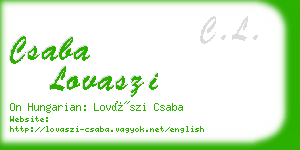 csaba lovaszi business card